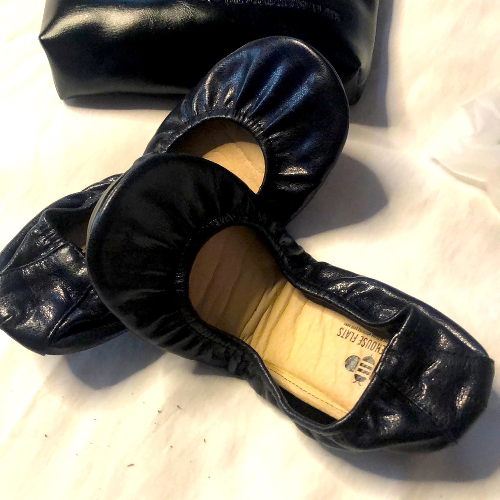 Storehouse flats size 7 black rainbow